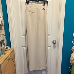 New York & Company Gabriel Union Cream Wide Leg Pants